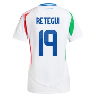 Italia Mateo Retegui #19 Maglia Gara Trasferta Repliche Europei 2024 Donna